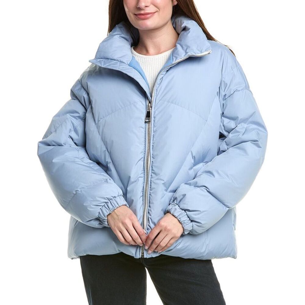 Khrisjoy Womens  Moon Wool & Cashmere-Blend Lined Puffer Vest, Blue